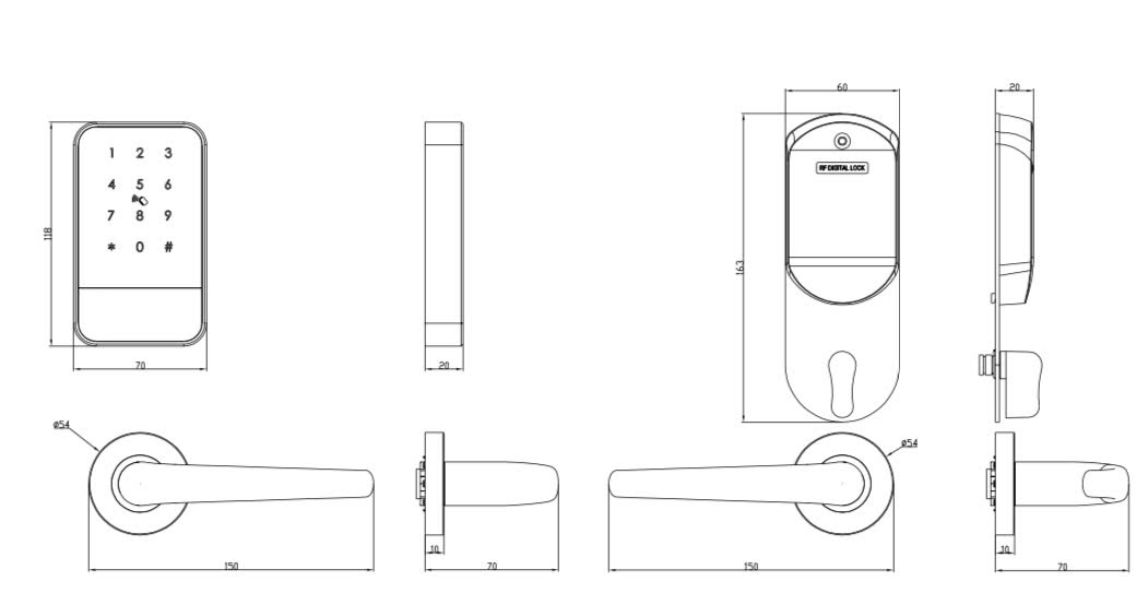 Khóa thẻ từ Ezibee Lock EZ118
